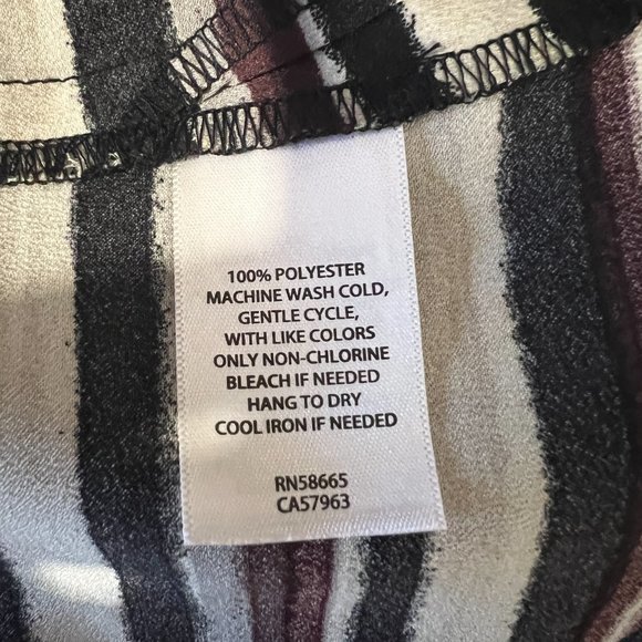 NWOT HALOGEN Woven Camisole in Black- Grey Stripe (S) - Picture 8 of 10